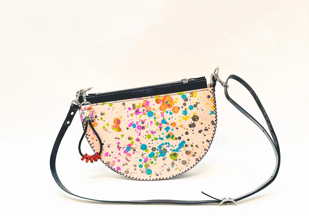 SPLATTER HALF MOON Crossbody